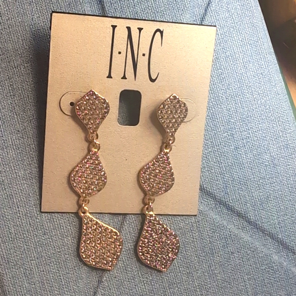 INC gold-tone dangle earrings, NWR